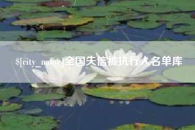 益阳全国失信被执行人名单库