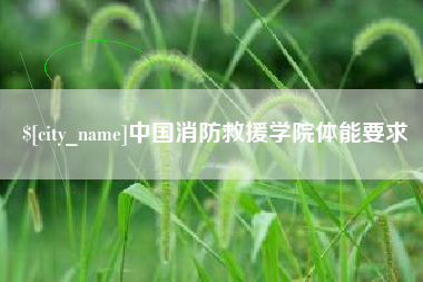 益阳中国消防救援学院体能要求
