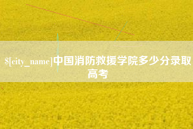 益阳中国消防救援学院多少分录取高考