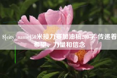 益阳50米接力赛加油稿200字-传递着希望、力量和信念