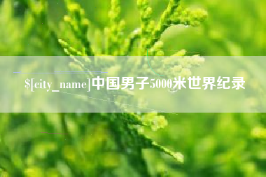 益阳中国男子5000米世界纪录