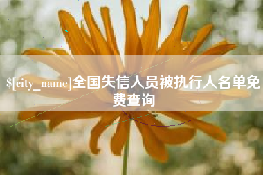 益阳全国失信人员被执行人名单免费查询