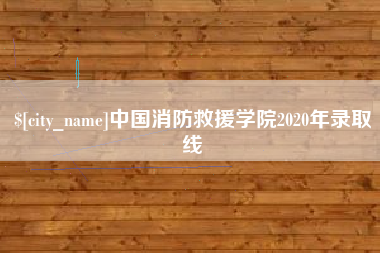 益阳中国消防救援学院2020年录取线