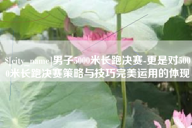 益阳男子5000米长跑决赛-更是对5000米长跑决赛策略与技巧完美运用的体现
