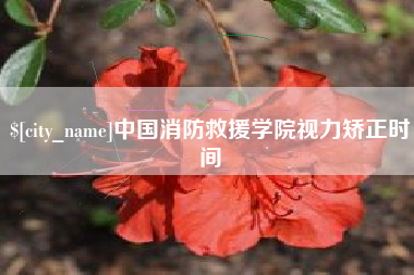 益阳中国消防救援学院视力矫正时间