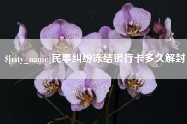 益阳民事纠纷冻结银行卡多久解封