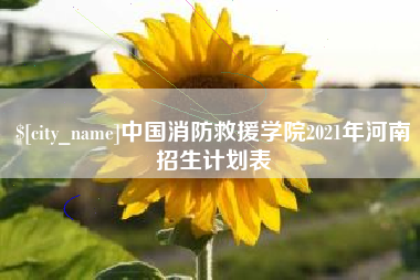 益阳中国消防救援学院2021年河南招生计划表