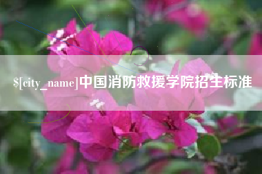 益阳中国消防救援学院招生标准