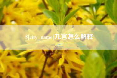 益阳九宫怎么解释