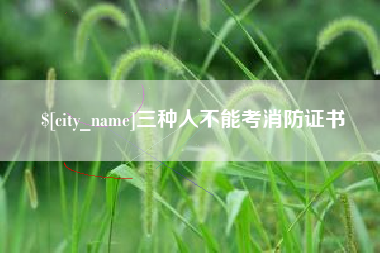 益阳三种人不能考消防证书